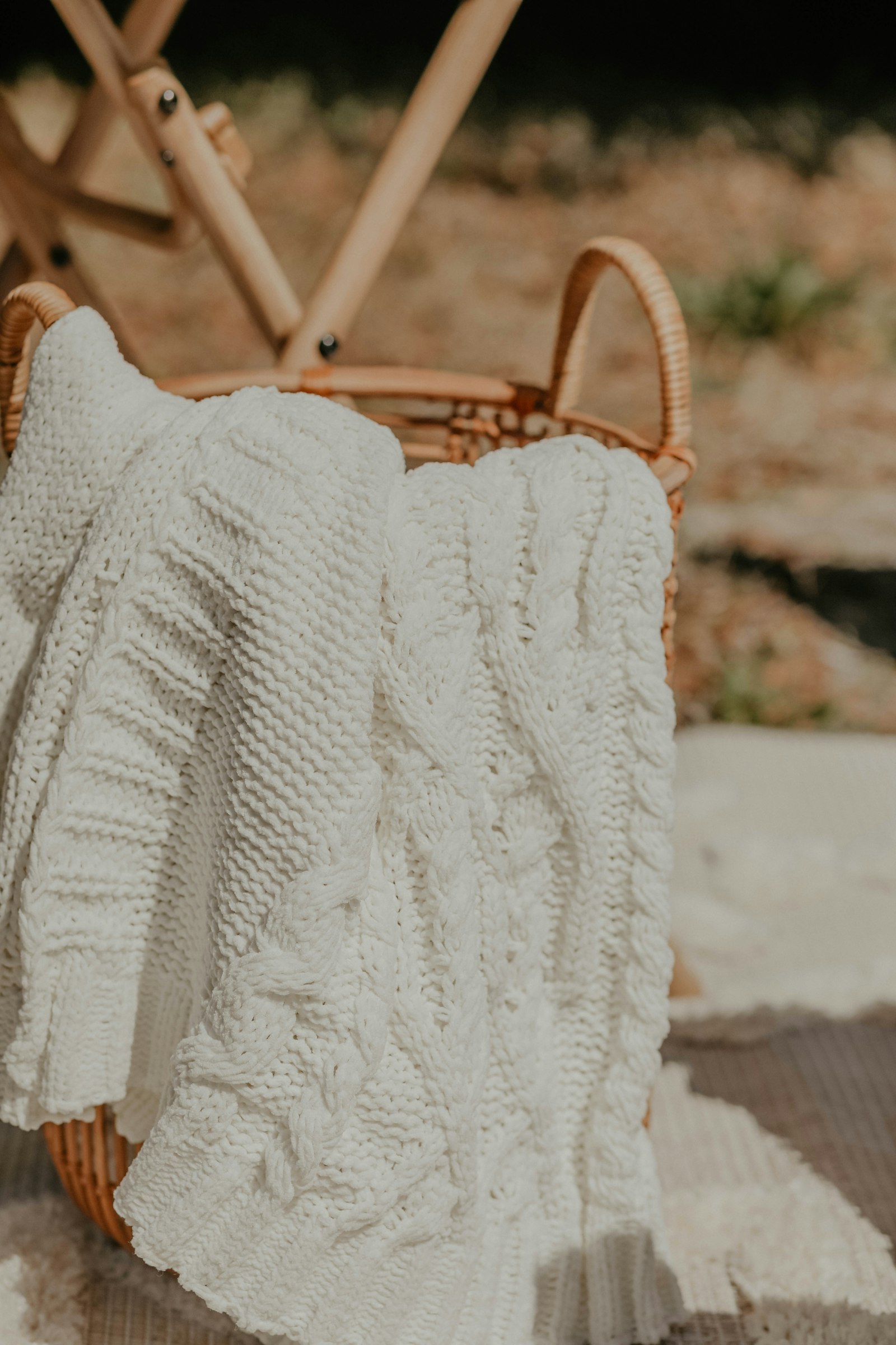 Knitted baby blanket